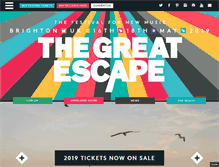 Tablet Screenshot of greatescapefestival.com